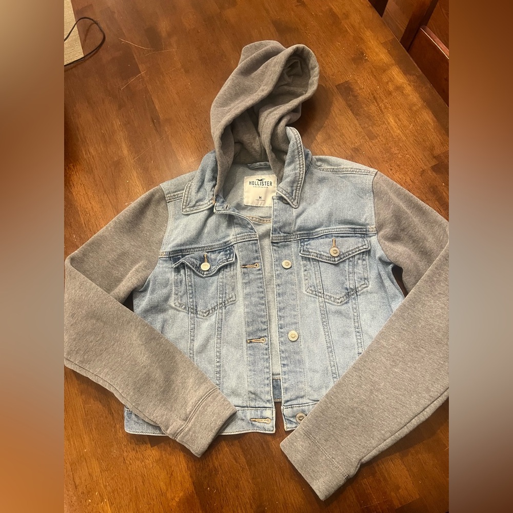 Kids Hollister Denim jacket with‎ built in sweatshirt